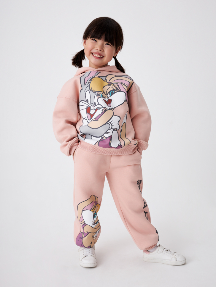 Джоггеры с принтом Looney Tunes для девочек, Розовый
Джоггеры с принтом Looney Tunes для девочек, Розовый