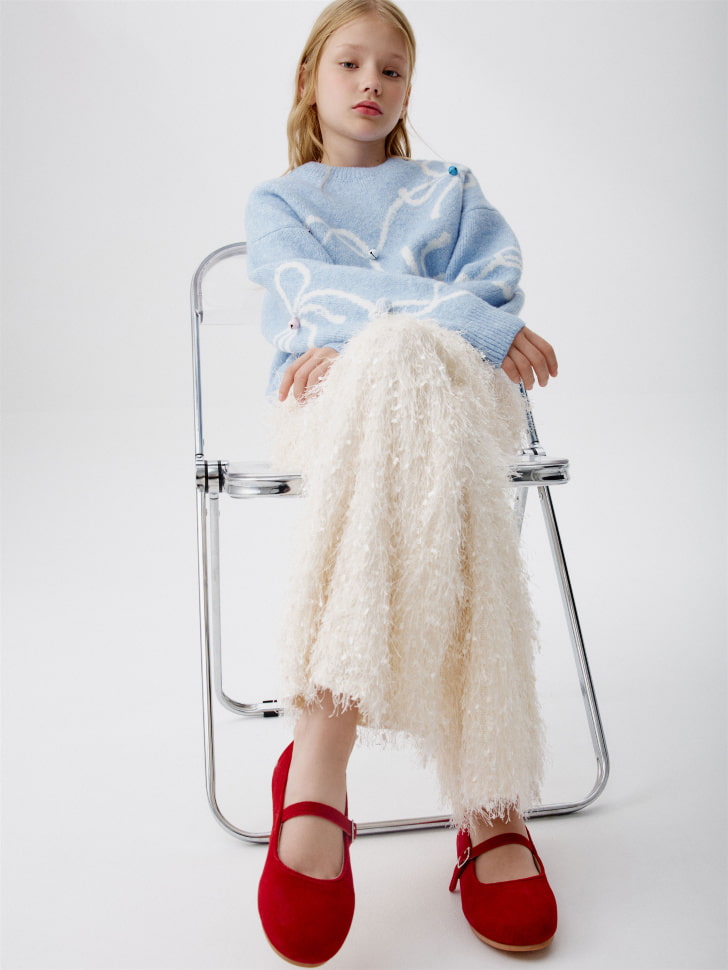 Пушистые широкие брюки для девочек, SL5811051510 
Пушистые широкие брюки для девочек, SL5811051510