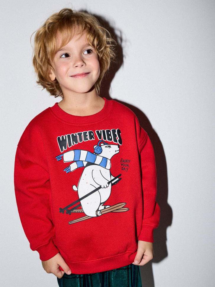 Свитшот с новогодним принтом детский
Свитшот с новогодним принтом детский