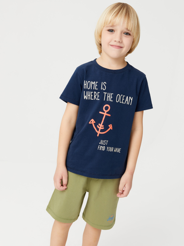 Футболка с принтом для мальчиков, Синий
Футболка с принтом для мальчиков, Синий