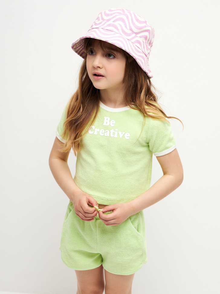 Махровая футболка для девочек мочалка детская махровая для купания basic крошка я бирюзовый