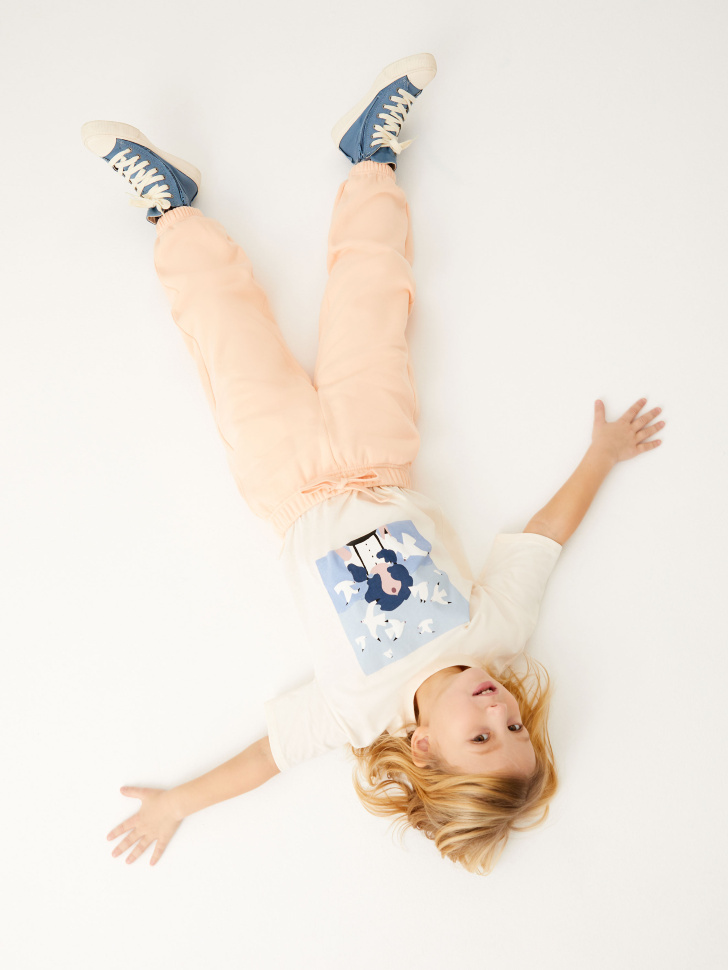 Базовые джоггеры для девочек, Оранжевый 
Базовые джоггеры для девочек, Оранжевый