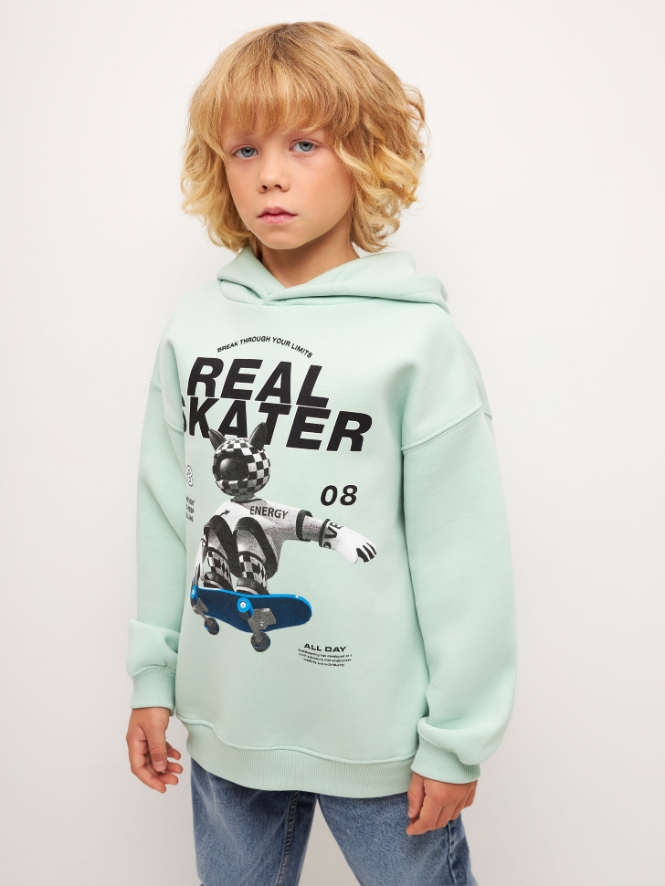 Худи оверсайз с принтом для мальчиков, Зеленый
Худи оверсайз с принтом для мальчиков, Зеленый