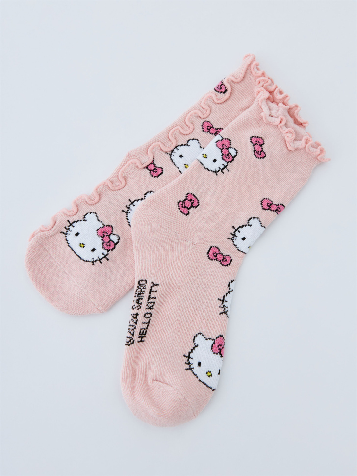 Набор из 2 пар носков с принтом Hello Kitty для девочек блокнот а7 40л кл hello kitty скрепка