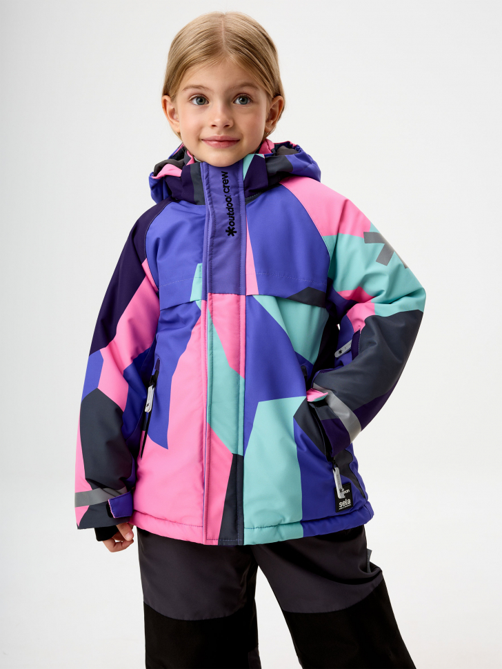 Горнолыжная куртка из коллекции sela х I’m Siberian для девочек горнолыжная куртка из технологичной мембраны с лямками для мальчиков