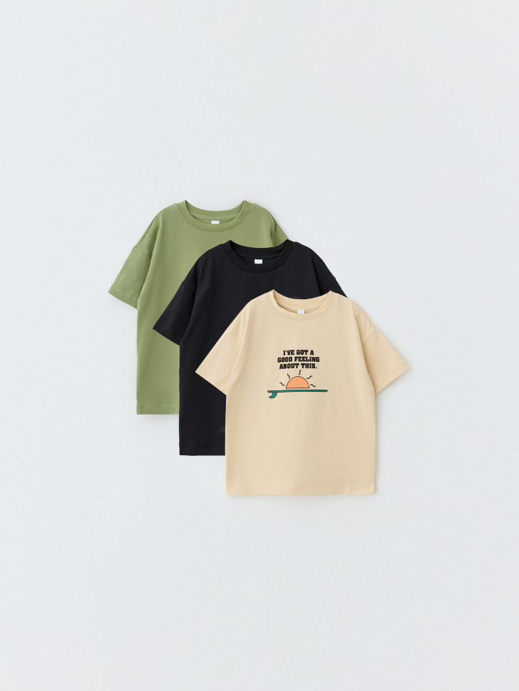 Набор из 3 футболок для мальчиков юнландия набор для уроков труда клеенка 40x69 см фартук накидка с рукавами