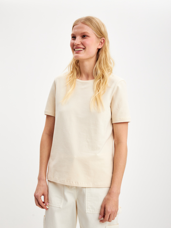 Базовая футболка из органического хлопка leoking комбинезон для девочки из 100% органического хлопка на пуговицах с кружевом 7316