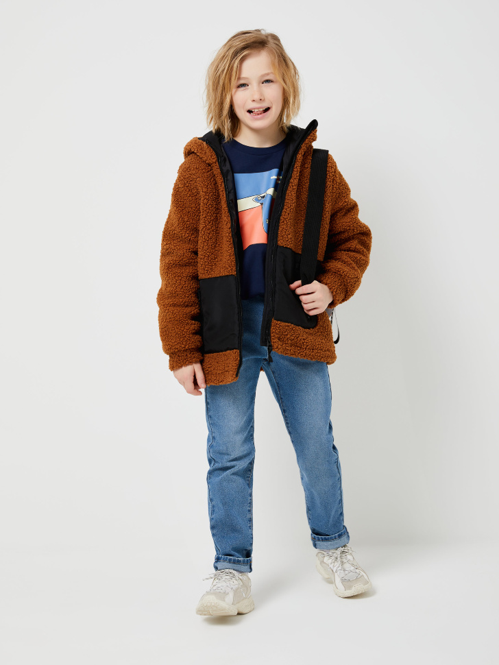 Куртка из искусственной овчины для мальчиков, Коричневый
Куртка из искусственной овчины для мальчиков, Коричневый