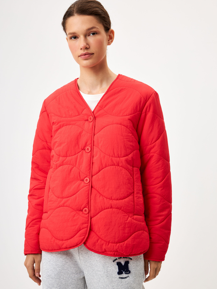 Базовая стеганая куртка красная стеганая куртка с капюшоном herno