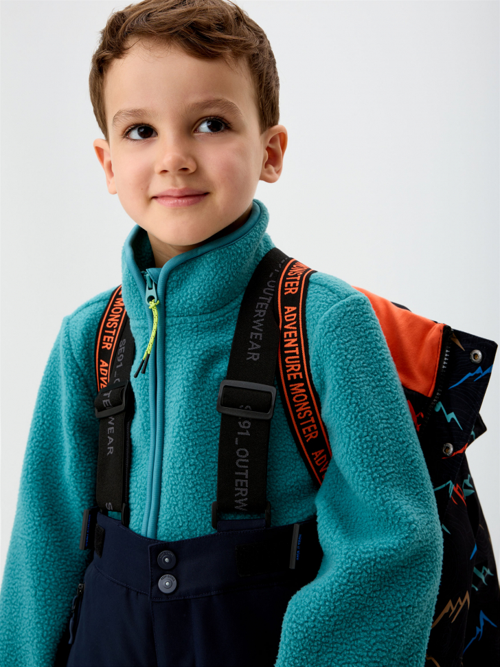 Куртка из технологичной мембраны с лямками для мальчика - фото 4