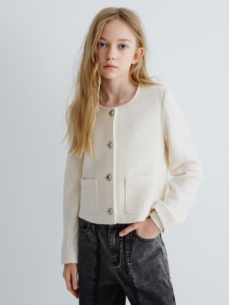 Жакет из смесовой шерсти для девочек, SL5810050801
Жакет из смесовой шерсти для девочек, SL5810050801