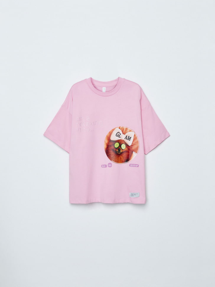 Футболка оверсайз с принтом для девочек, SL5811050202
Футболка оверсайз с принтом для девочек, SL5811050202