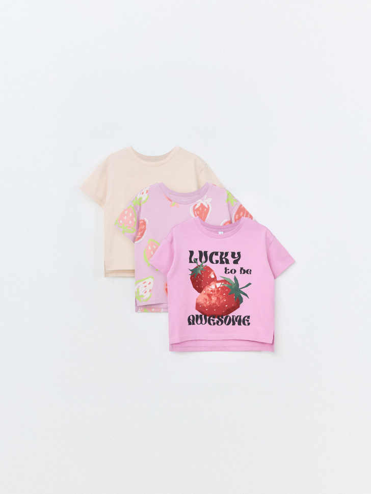Набор из 3 футболок для девочек набор детских нагрудников с рукавами liewood merle 2 шт розовый микс