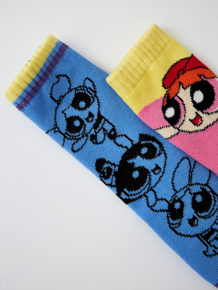 Набор из 2 пар носков с принтом Суперкрошки для девочек