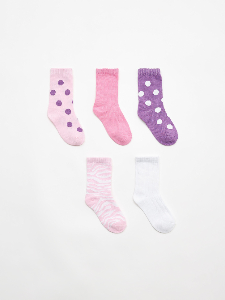 Набор из 5 пар носков для девочек
