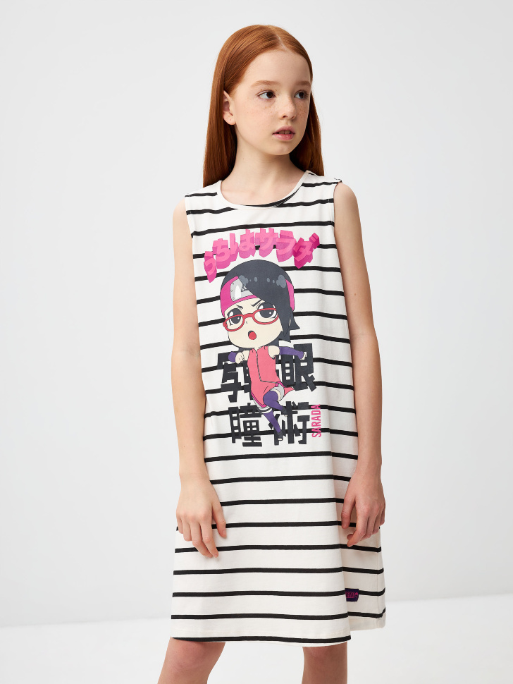 Трикотажное платье с принтом Naruto для девочек naruto shippuden 100 наклеек
