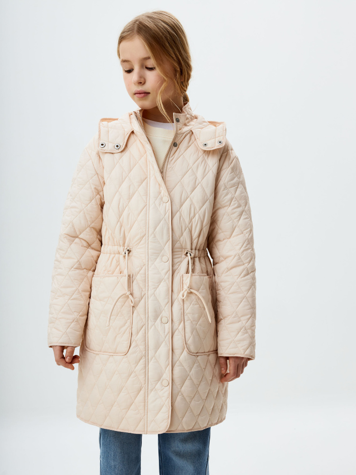 Стеганое пальто для девочек дутое стеганое пальто