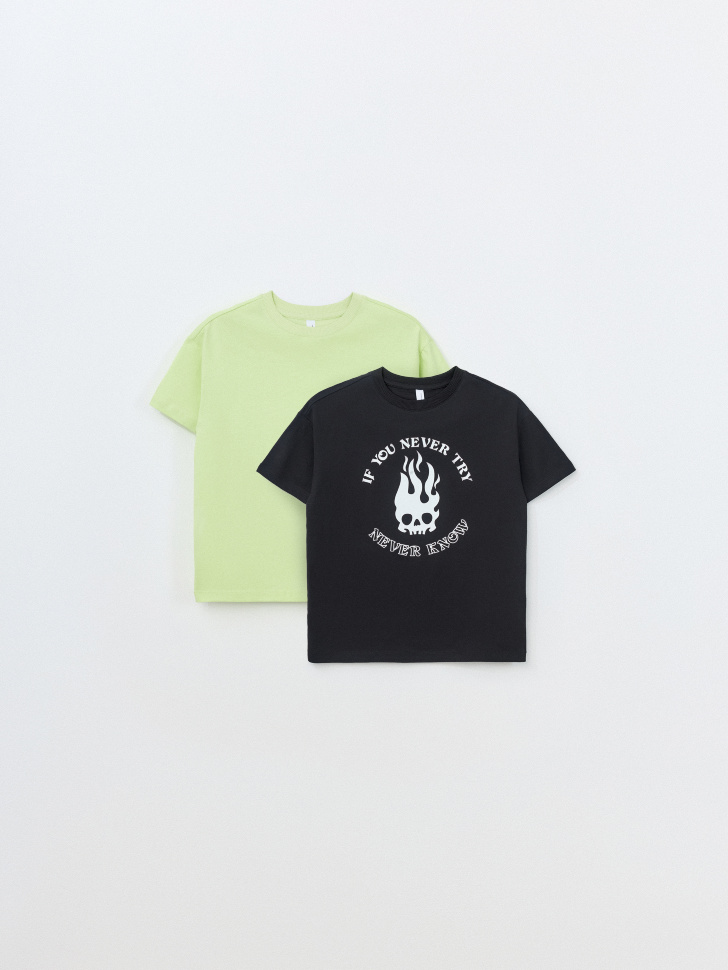 Набор из 2 футболок для мальчиков юнландия набор для уроков труда клеенка 40x69 см фартук накидка с рукавами