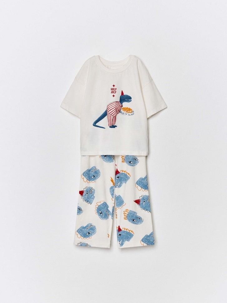 Пижама с новогодним принтом для мальчиков, 5811150322 
Пижама с новогодним принтом для мальчиков, 5811150322