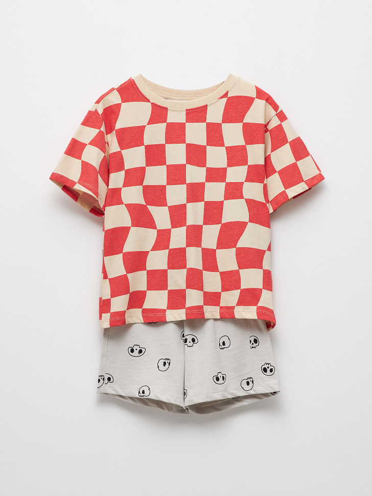 Комплект из футболки и шорт для мальчиков, Красный 
Комплект из футболки и шорт для мальчиков, Красный