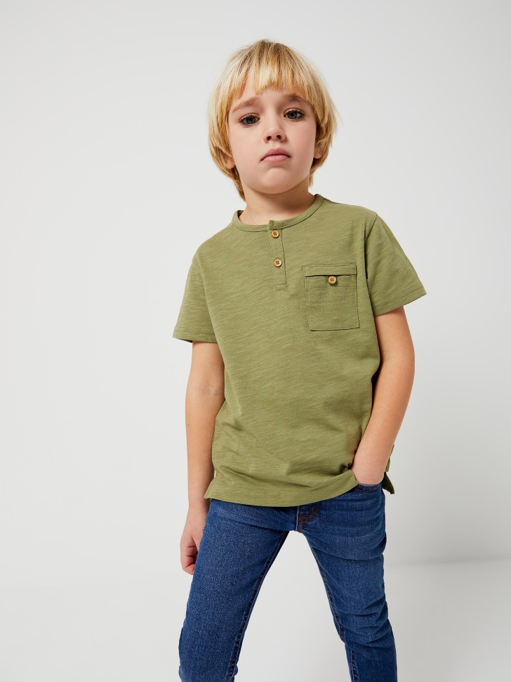 Футболка с карманом для мальчиков, Зеленый
Футболка с карманом для мальчиков, Зеленый