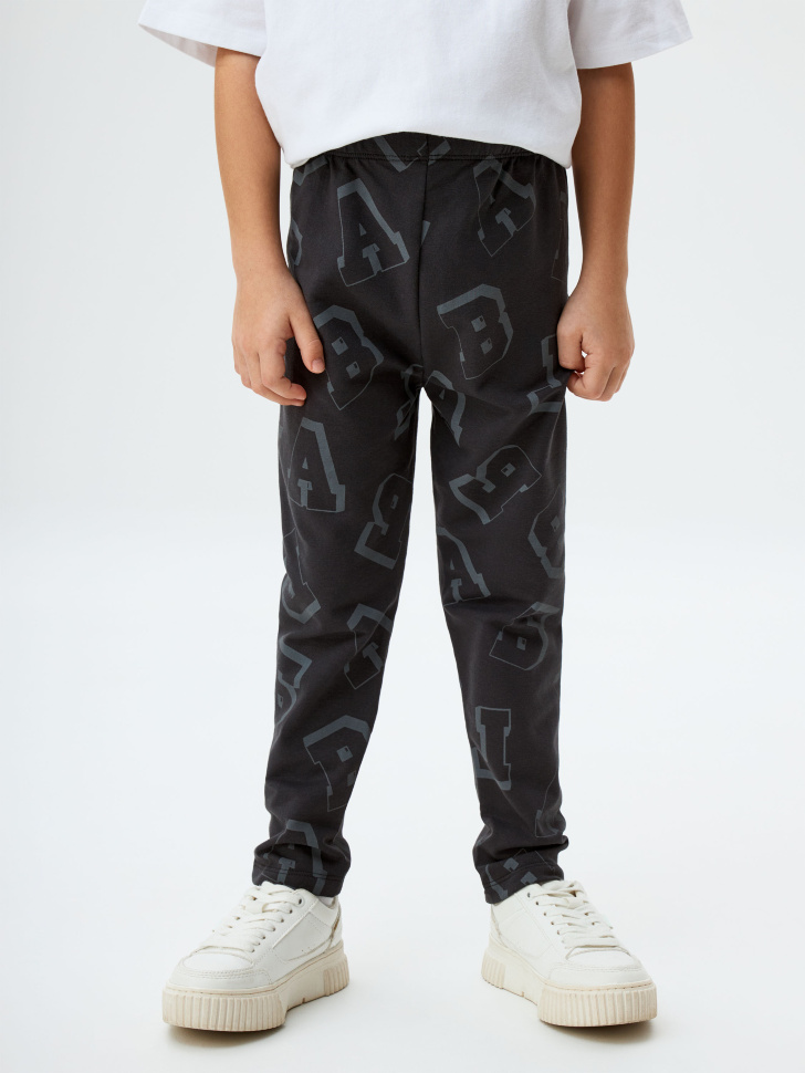 Трикотажные брюки с принтом для мальчиков
