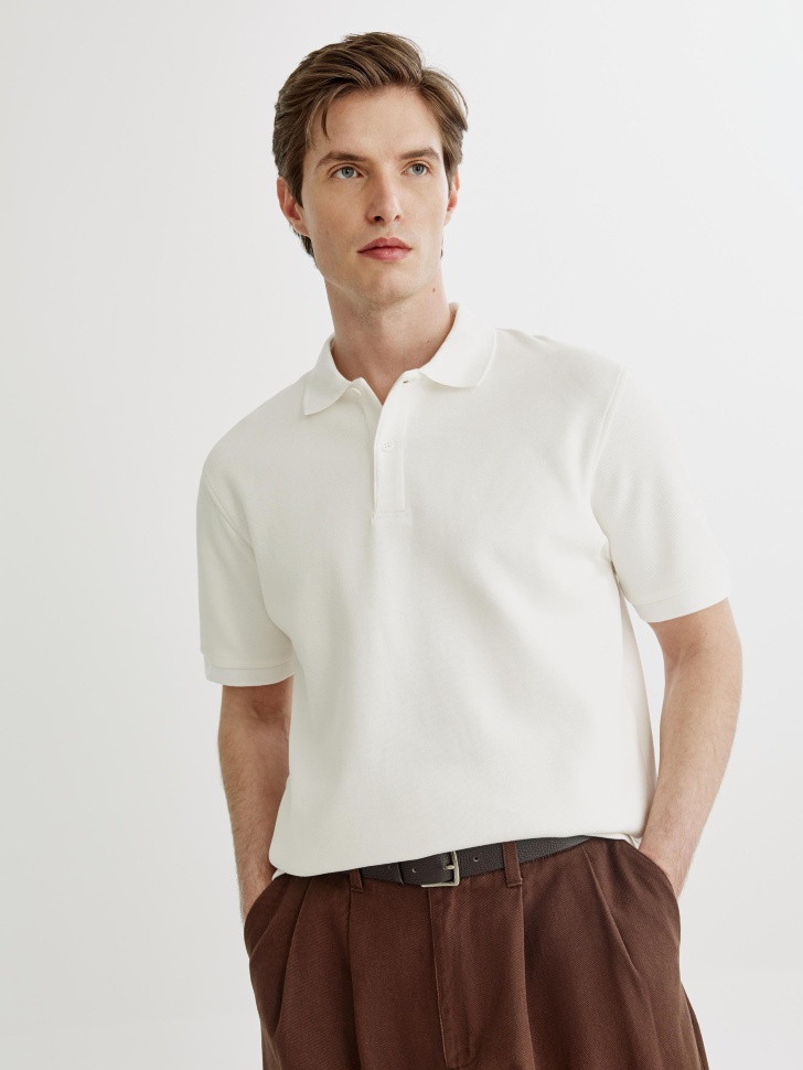 Поло SELA с коротким рукавом, белый, арт. 43729