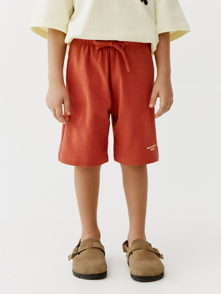 трикотажные шорты с принтом для мальчиков от бренда sela вид слева