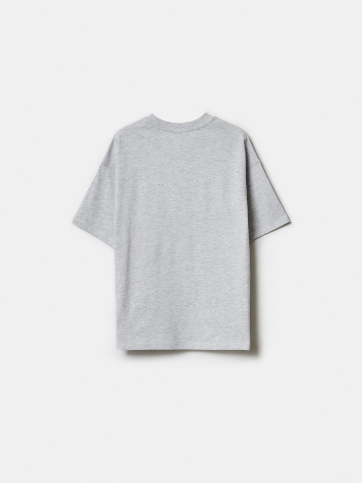 футболка оверсайз с принтом для девочек из россии вид сбоку