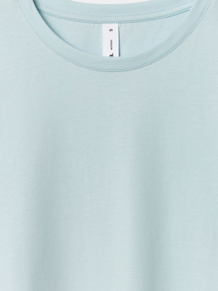 футболка мэри прямого кроя из хлопка спереди