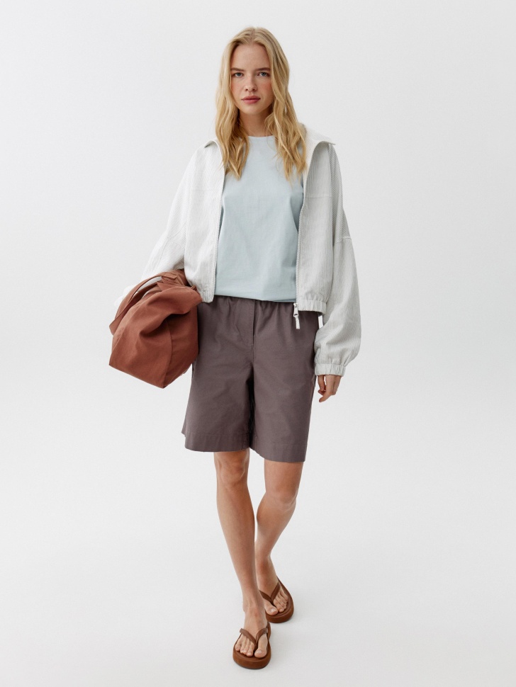 футболка мэри прямого кроя от бренда sela вид слева