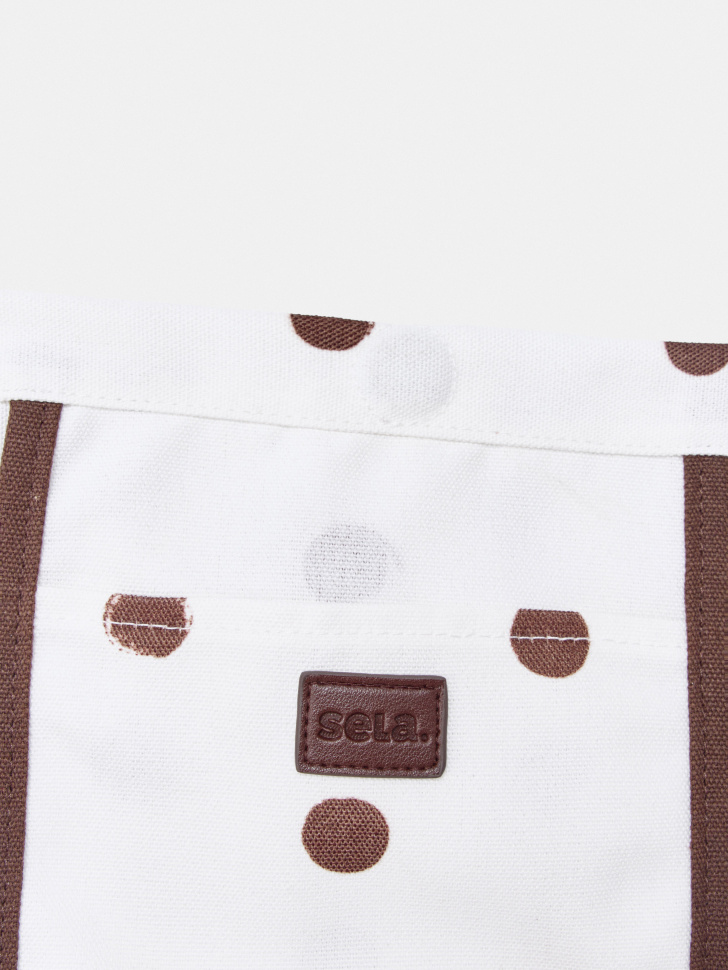 шоппер в горошек из канваса по цене 1599 руб вид справа