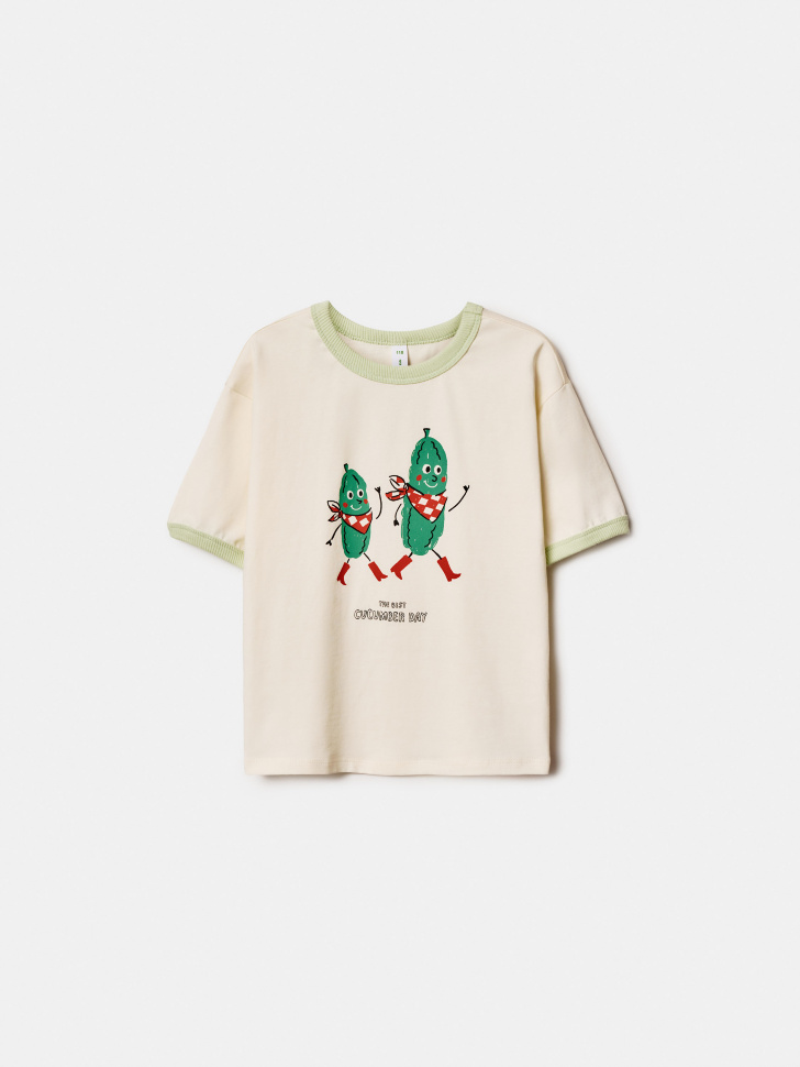 Футболка Sela с принтом, бежевый, арт. 52101