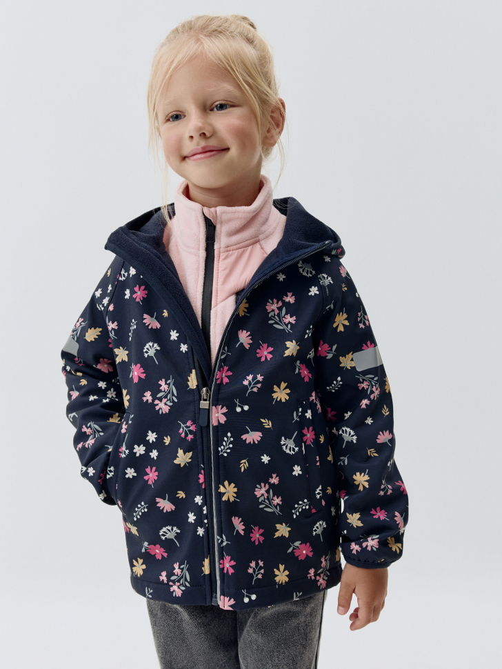 

Ветровка Softshell на флисе для девочек