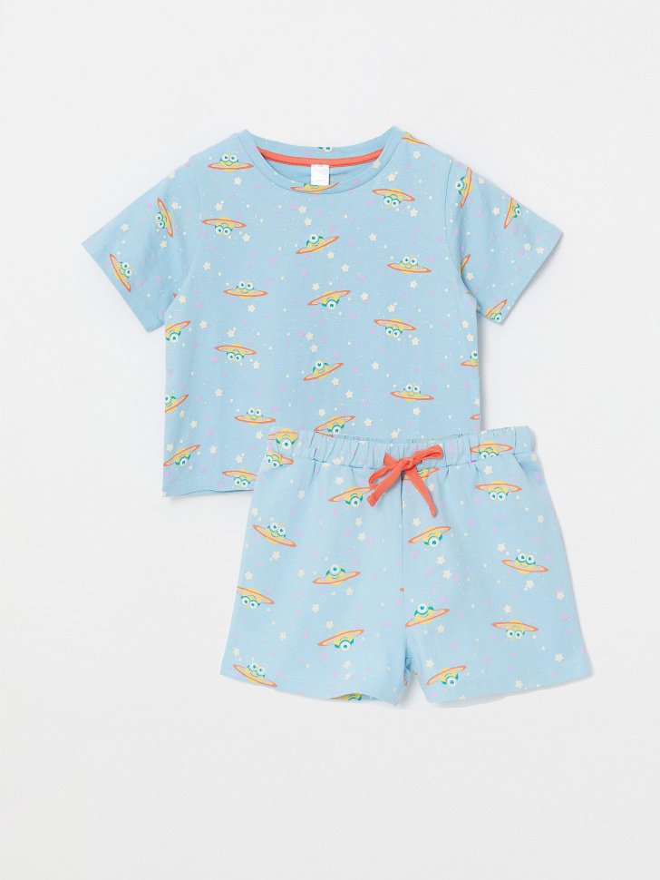 Пижама с ярким принтом «Миньоны» для девочек (принт, 116-122 (6-7 YEARS))