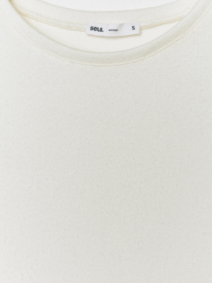 плотный топ с эффектом меланжа 4610517435903 со скидкой