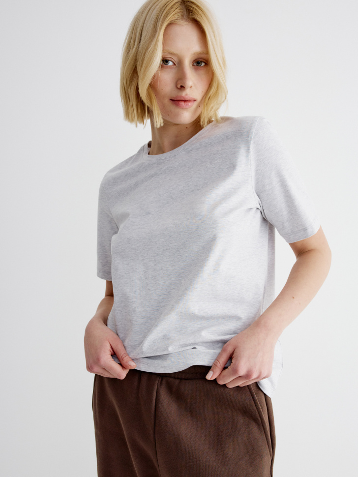 Футболка SELA Базовая, серый, арт. 42257