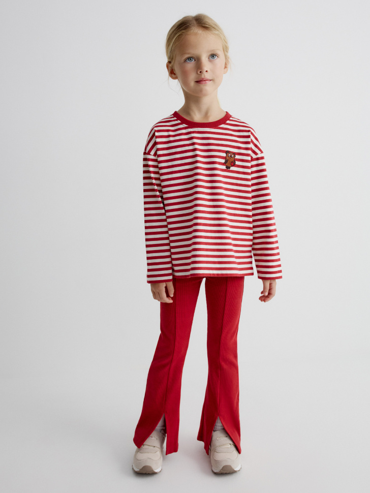 

Брюки клеш с разрезами для девочек, SL6801041504