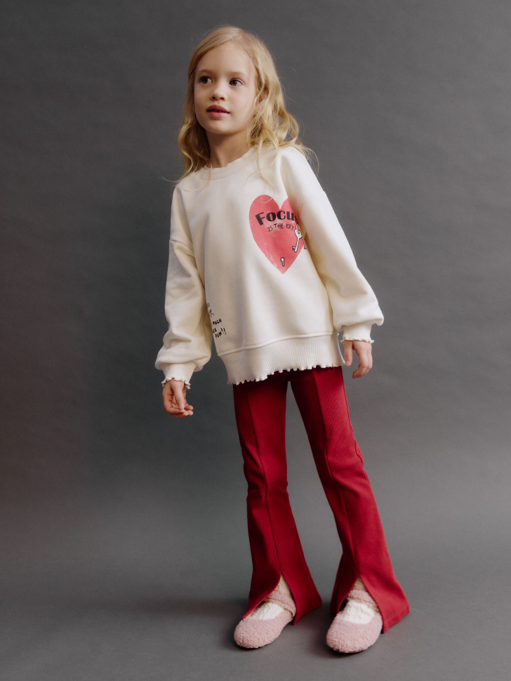 Брюки клеш SELA для девочек с разрезами, арт. 33954