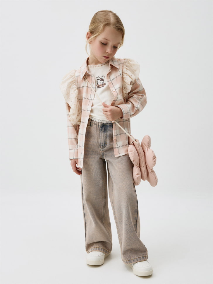 

Джинсы Wide Leg с тинтом для девочек