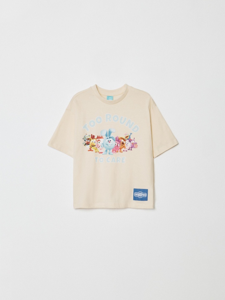 футболка оверсайз для мальчиков с принтом  x смешарики 4610517200532 фотография