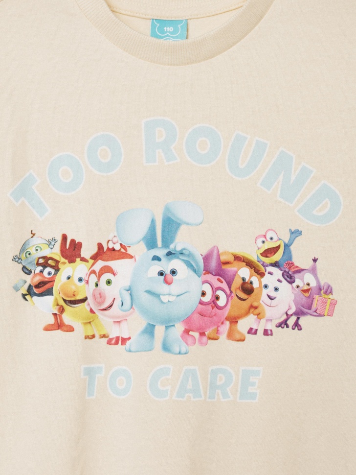 футболка оверсайз для мальчиков с принтом  x смешарики 4610517200532 по акции