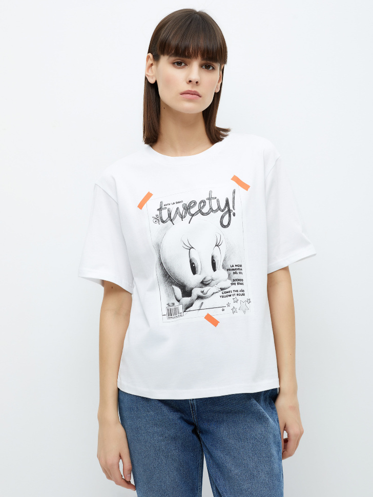 

Футболка с принтом Looney Tunes, Белый