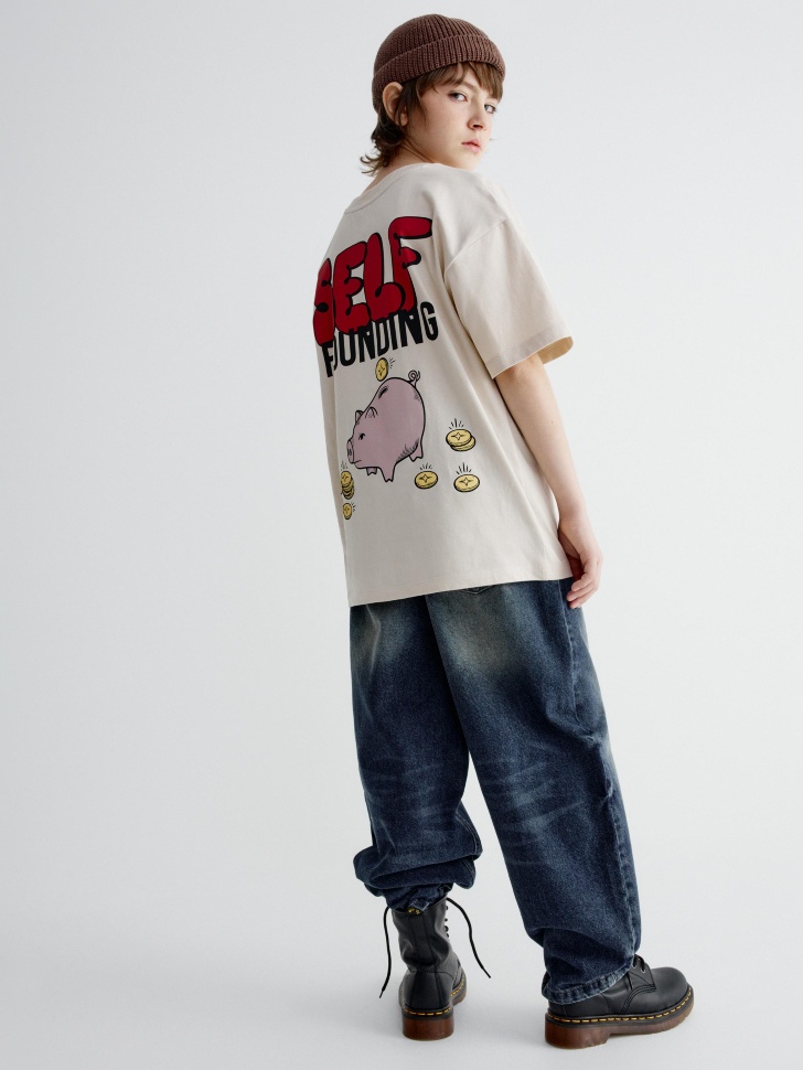 Футболка оверсайз Sela с принтом, арт. 36708