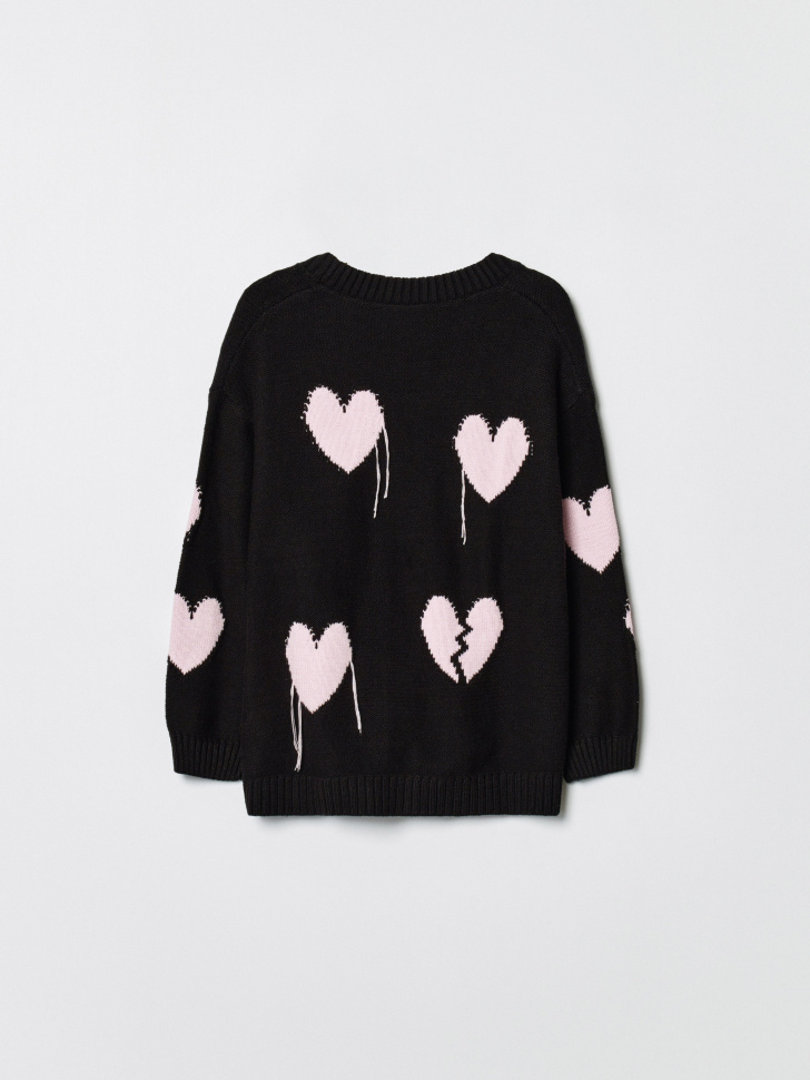 кардиган оверсайз с принтом для девочек от бренда sela вид слева