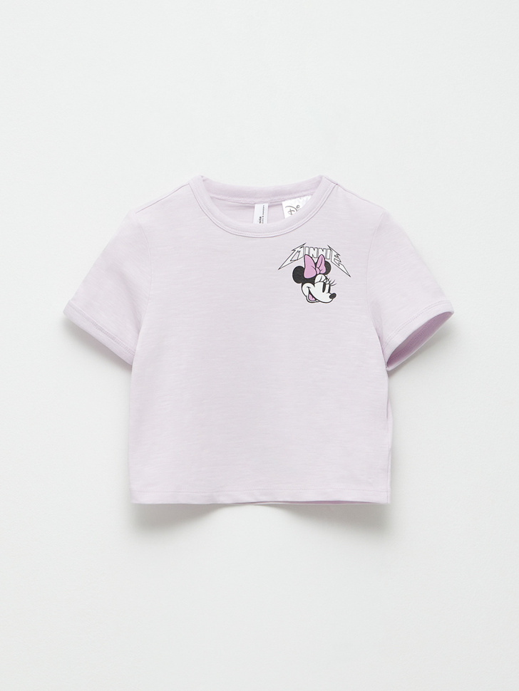 

Футболка с принтом Disney Minnie Mouse для девочек, Сиреневый