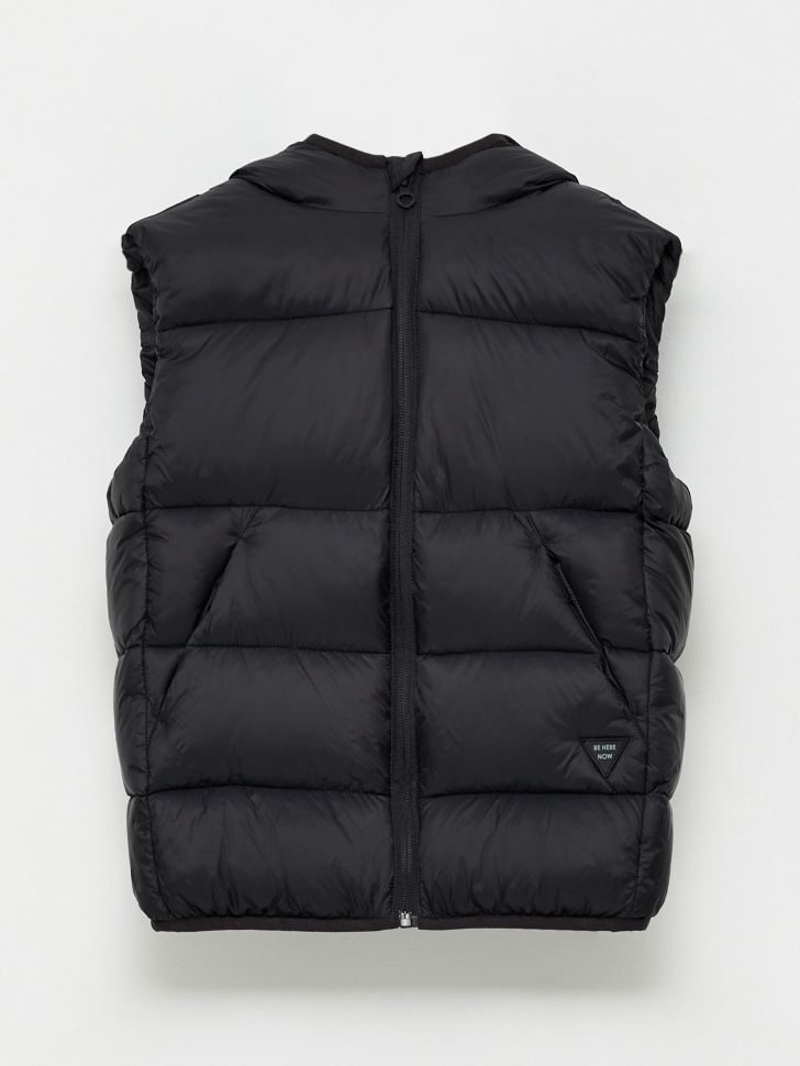 

Базовый стеганый жилет для мальчиков, Черный