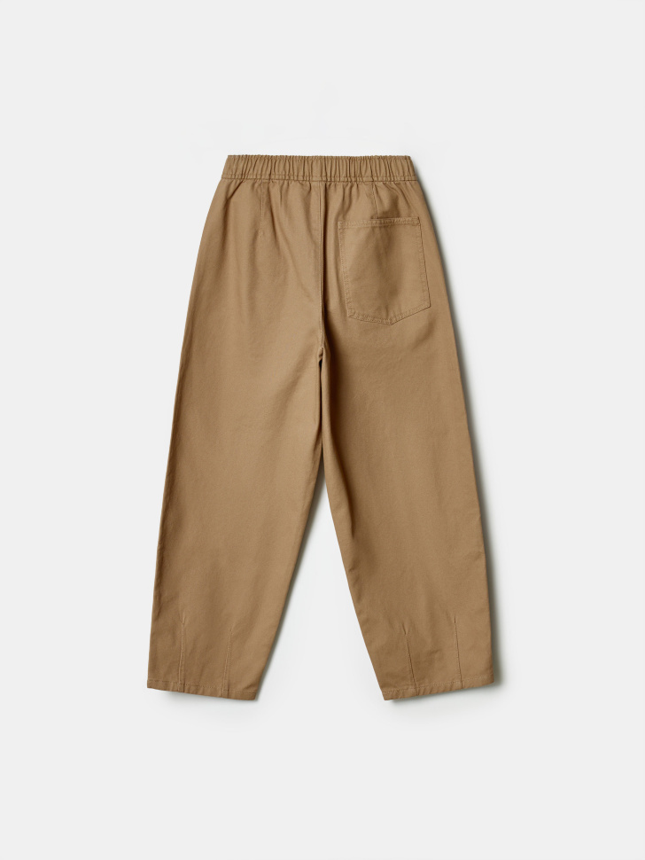 твиловые брюки на резинке для мальчиков от бренда sela вид слева