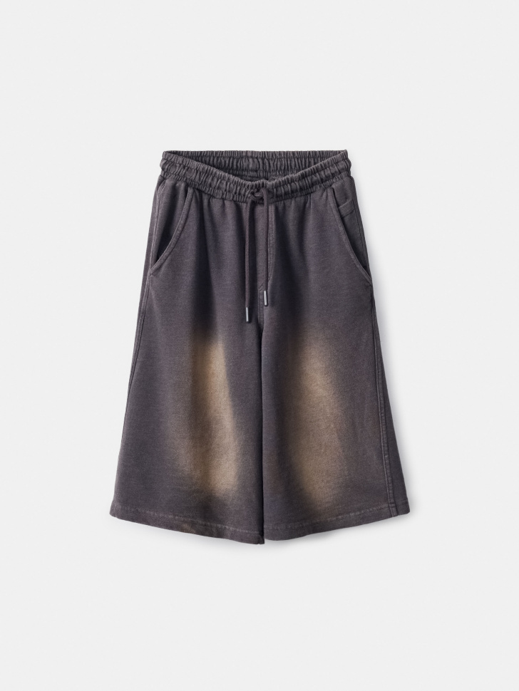 Удлиненные шорты из футера Sela, серый, арт. 54745