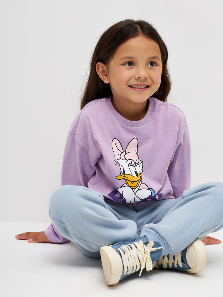 

Лонгслив с принтом Disney Daisy Duck для девочек, Розовый